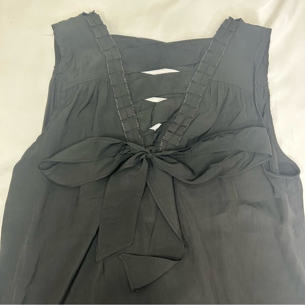 Catherine Malandrino Lace Up Back V- Neck Flowy Sleeveless top women’s Medium - Picture 7 of 8